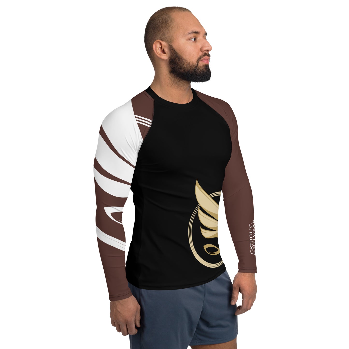 Guardian Angel Adult BJJ Rank Rash Guard - Brown Belt