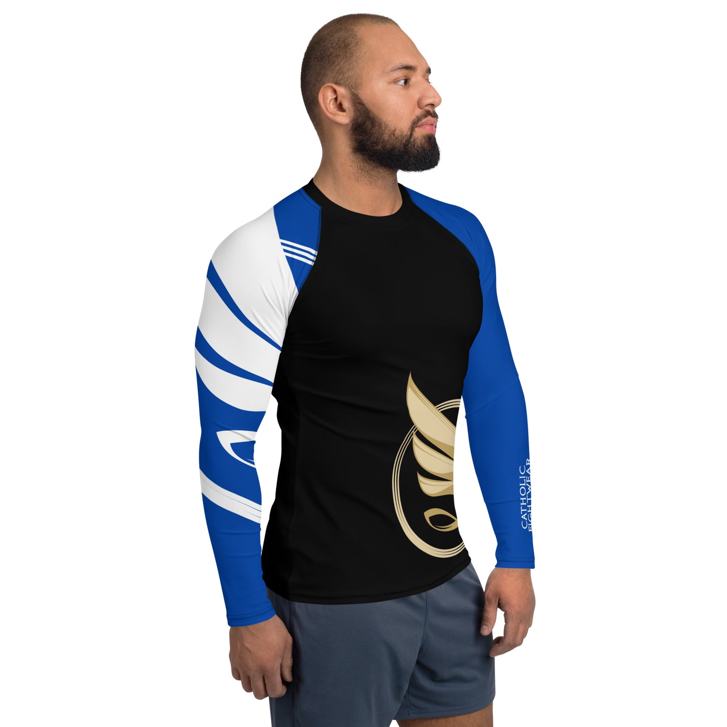 Guardian Angel Adult BJJ Rank Rash Guard - Blue Belt