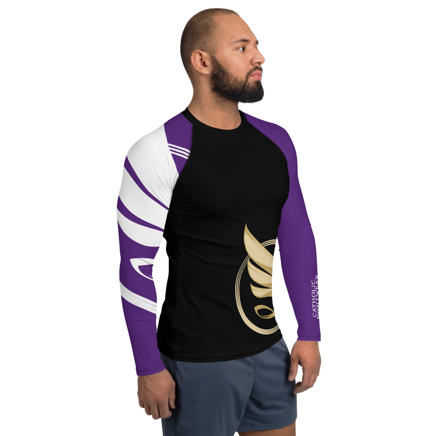 Guardian Angel Adult BJJ Rank Rash Guard - Purple Belt