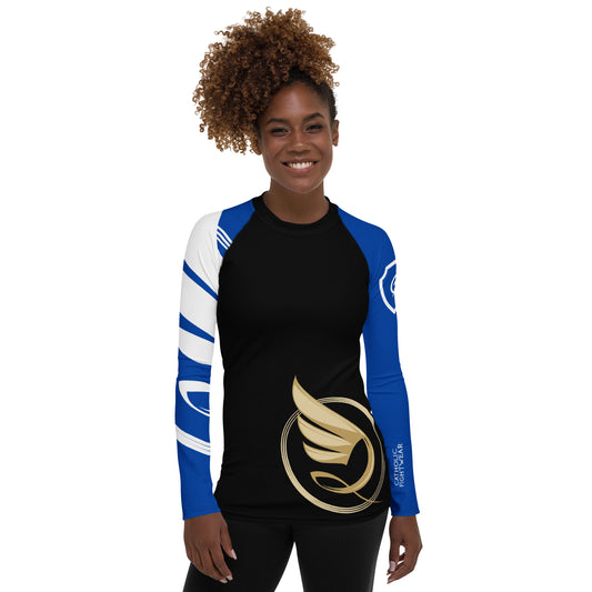 Guardian Angel Women's BJJ Rank Rash Guard - Blue Belt