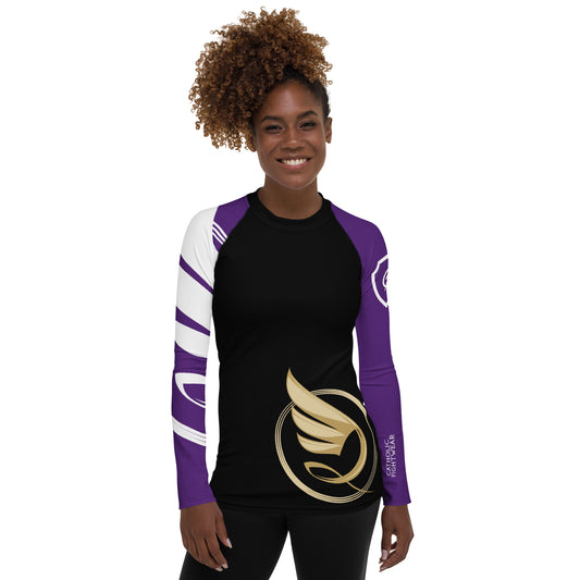 Guardian Angel Women's BJJ Rank Rash Guard - Purple Belt