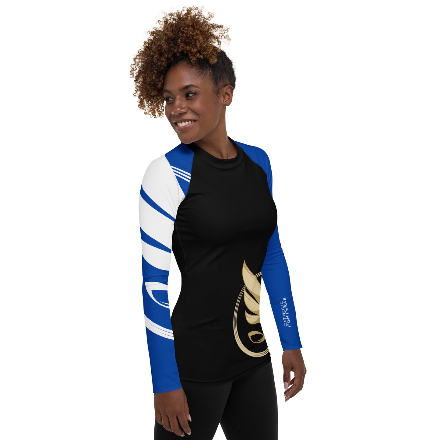 Guardian Angel Women's BJJ Rank Rash Guard - Blue Belt