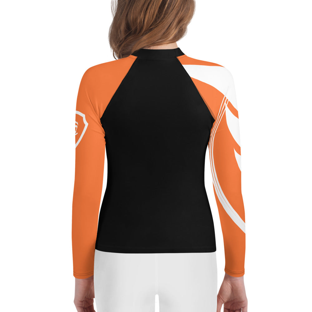 Guardian Angel Youth BJJ Rank Rash Guard - Orange Belt