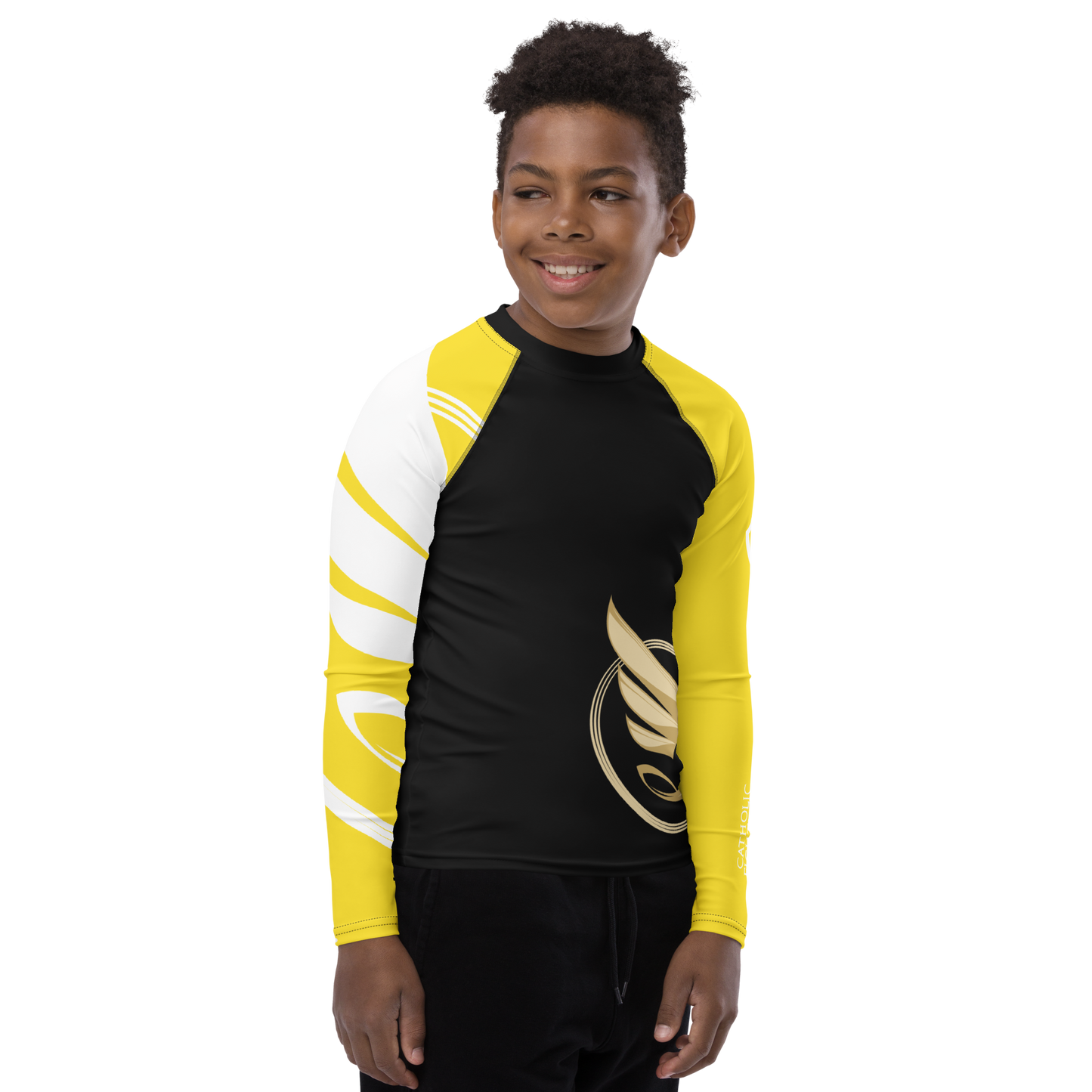 Guardian Angel Youth BJJ Rank Rash Guard - Yellow Belt